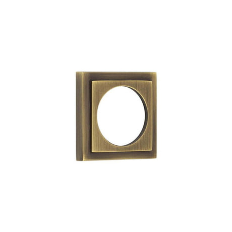 This is an image of Burlington - 52x52mm AB stepped square outer rose for esc available to order from T.H Wiggans Architectural Ironmongery in Kendal, quick delivery and discounted prices.