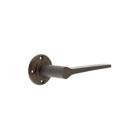 This is an image of Burlington - Knightsbridge lever on rose - Dark Bronze available to order from T.H Wiggans Architectural Ironmongery in Kendal, quick delivery and discounted prices.