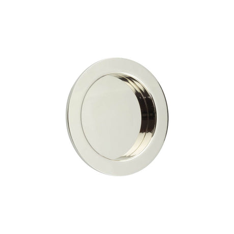 This is an image of Burlington - 65x12x3mm PN round concealed flush pull available to order from T.H Wiggans Architectural Ironmongery in Kendal, quick delivery and discounted prices.