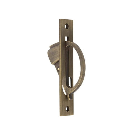 This is an image of Burlington - 130x25mm AB Flush edge handle available to order from T.H Wiggans Architectural Ironmongery in Kendal, quick delivery and discounted prices.