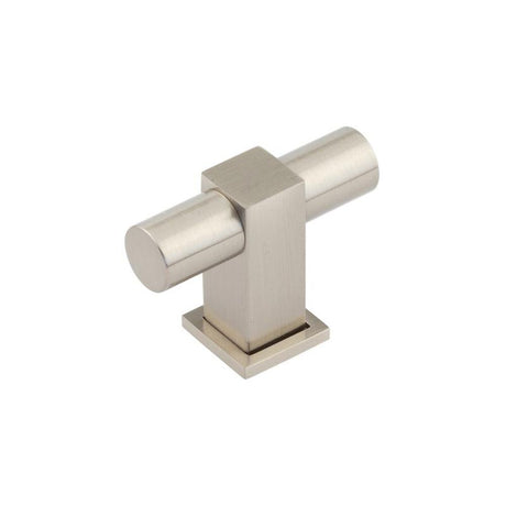 This is an image of a Burlington - Westminster T Bar Cupboard Knob Knob - Satin Nickel that is availble to order from T.H Wiggans Architectural Ironmongery in Kendal in Kendal.