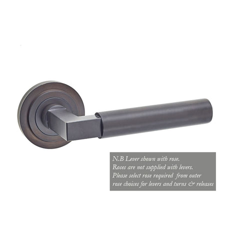 This is an image of Burlington - Westminster lever on rose - Dark Bronze available to order from T.H Wiggans Architectural Ironmongery in Kendal, quick delivery and discounted prices.
