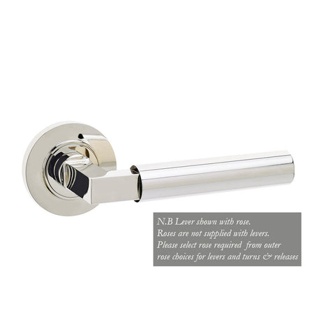 This is an image of Burlington - Westminster lever on rose - Polished Nickel available to order from T.H Wiggans Architectural Ironmongery in Kendal, quick delivery and discounted prices.