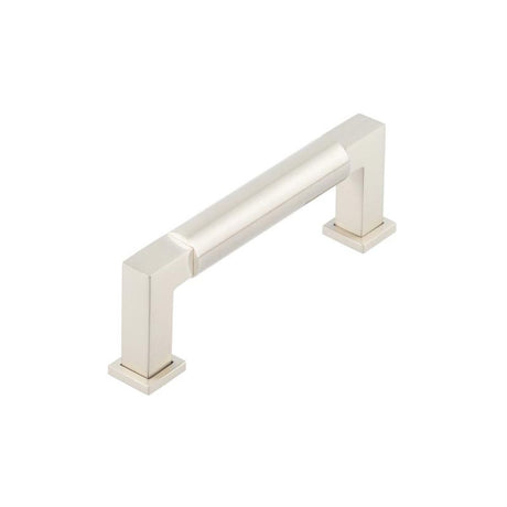 This is an image of a Burlington - Westminster Cabinet Handle 96mm CTC - Satin Nickel that is availble to order from T.H Wiggans Architectural Ironmongery in Kendal in Kendal.