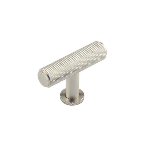This is an image of a Burlington - Piccadilly T Bar Cupboard Knob Knob - Satin Nickel that is availble to order from T.H Wiggans Architectural Ironmongery in Kendal in Kendal.