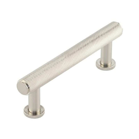 This is an image of a Burlington - Piccadilly Cabinet Handle 96mm CTC - Satin Nickel that is availble to order from T.H Wiggans Architectural Ironmongery in Kendal in Kendal.