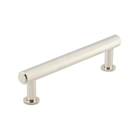 This is an image of a Burlington - Piccadilly Cabinet Handle 128mm CTC - Polished Nickel that is availble to order from T.H Wiggans Architectural Ironmongery in Kendal in Kendal.