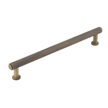 This is an image of a Burlington - Piccadilly Cabinet Handle 224mm CTC - Antique Brass that is availble to order from T.H Wiggans Architectural Ironmongery in Kendal in Kendal.
