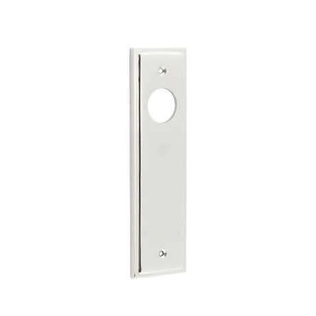 This is an image of a Burlington - Latch Plate Choices that is availble to order from T.H Wiggans Architectural Ironmongery in Kendal.