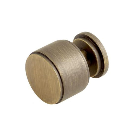 This is an image of a Burlington - Belgrave Cupboard knob - Antique Brass that is availble to order from T.H Wiggans Architectural Ironmongery in Kendal in Kendal.