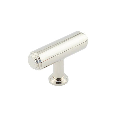 This is an image of a Burlington - Belgrave T Bar Cupboard Knob Knob - Polished Nickel that is availble to order from T.H Wiggans Architectural Ironmongery in Kendal in Kendal.