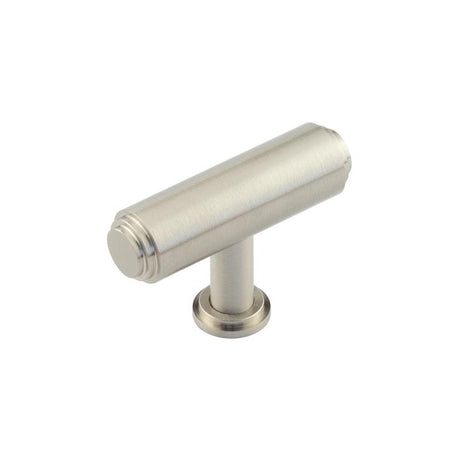 This is an image of a Burlington - Belgrave T Bar Cupboard Knob Knob - Satin Nickel that is availble to order from T.H Wiggans Architectural Ironmongery in Kendal in Kendal.