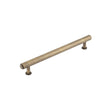 This is an image of a Burlington - Belgrave Cabinet Handle 224mm CTC - Antique Brass that is availble to order from T.H Wiggans Architectural Ironmongery in Kendal in Kendal.