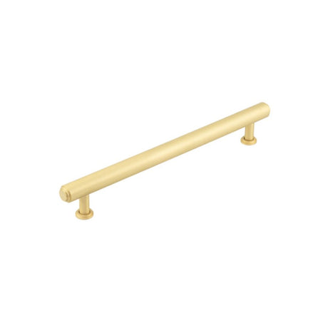 This is an image of a Burlington - Belgrave Cabinet Handle 224mm CTC - Satin Brass that is availble to order from T.H Wiggans Architectural Ironmongery in Kendal in Kendal.
