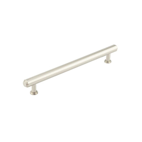 This is an image of a Burlington - Belgrave Cabinet Handle 224mm CTC - Satin Nickel that is availble to order from T.H Wiggans Architectural Ironmongery in Kendal in Kendal.