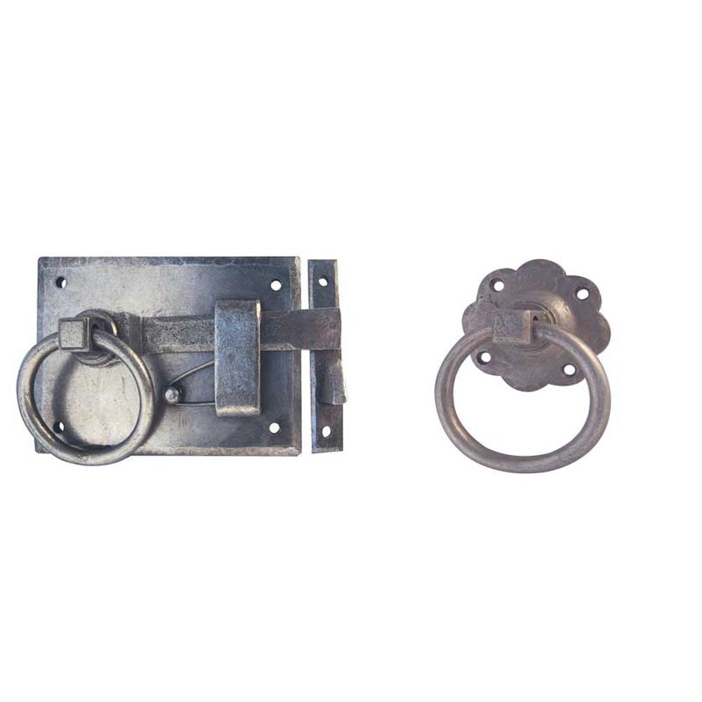 This is an image showing the Frelan - Gate Catch Righ Hand - Pewter available to order from T.H. Wiggans Ironmongery in Kendal