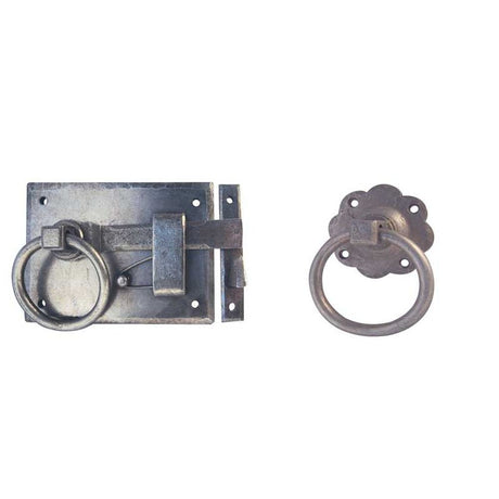 This is an image of Frelan - Gate Catch Righ Hand - Pewter available to order from T.H Wiggans Architectural Ironmongery in Kendal, quick delivery and discounted prices.