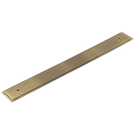 This is an image of a Hoxton - Rushton AB 268x30mm Back Plate for Pull Handle with 224mm Cts that is availble to order from T.H Wiggans Architectural Ironmongery in Kendal in Kendal.
