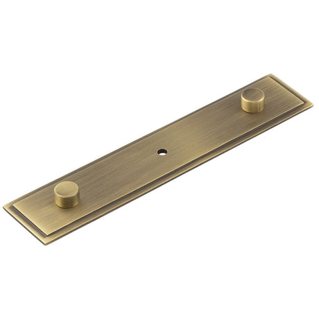 This is an image of a Hoxton - Rushton AB 140x30mm Back Plate With Concealed Screw Caps that is availble to order from T.H Wiggans Architectural Ironmongery in Kendal in Kendal.