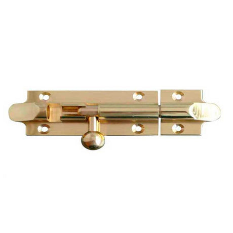 This is an image of a Frelan - 102x32mm PB Bell STR Bolt that is availble to order from T.H Wiggans Architectural Ironmongery in Kendal in Kendal.