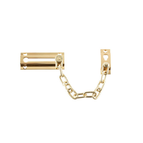 This is an image of Frelan - Security Door Chain - Polished Brass available to order from T.H Wiggans Architectural Ironmongery in Kendal, quick delivery and discounted prices.