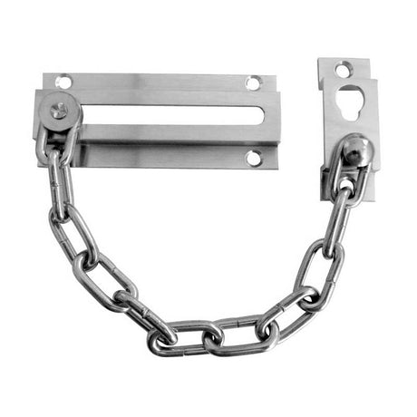 This is an image of Frelan - Security Door Chain - Satin Chrome available to order from T.H Wiggans Architectural Ironmongery in Kendal, quick delivery and discounted prices.