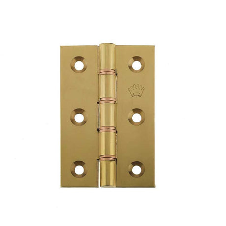 This is an image of a Frelan - 76x50x3mm PB DPBW HINGE  that is availble to order from T.H Wiggans Architectural Ironmongery in in Kendal.