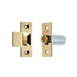 This is an image of a Frelan - PB Adjustable rollerbolt catch (brass roller) that is availble to order from T.H Wiggans Architectural Ironmongery in Kendal in Kendal.