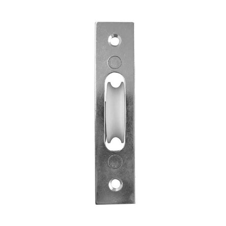 This is an image of a Frelan - Zinc Plated Face & Nylon Roller Sash Pulley that is availble to order from T.H Wiggans Architectural Ironmongery in Kendal in Kendal.