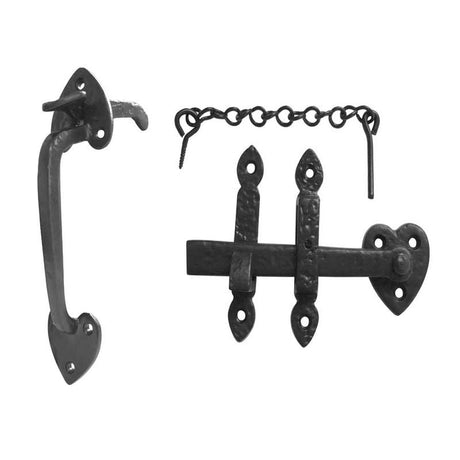 This is an image of Frelan - Thumb Latch - Antique Black available to order from T.H Wiggans Architectural Ironmongery in Kendal, quick delivery and discounted prices.