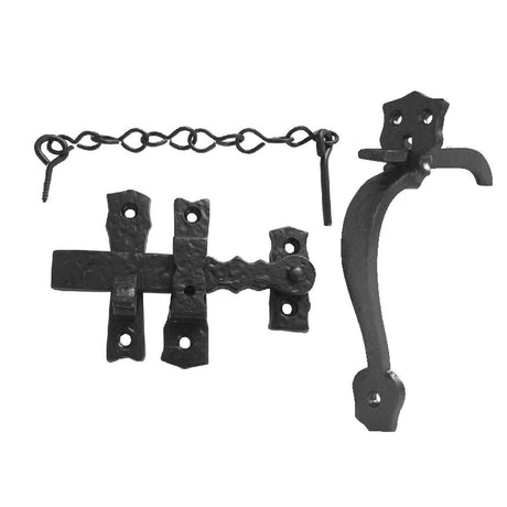 This is an image of Frelan - Thumb Latch - Antique Black available to order from T.H Wiggans Architectural Ironmongery in Kendal, quick delivery and discounted prices.