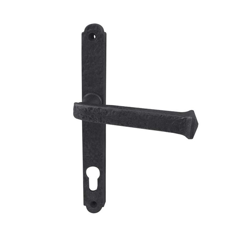 This is an image showing the Antique Black - 240x28mm PVCu Lockset available to order from T.H. Wiggans Ironmongery in Kendal