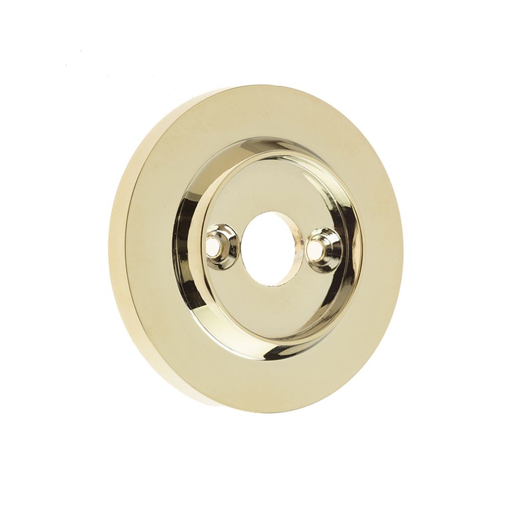 This is an image showing the Frelan - Replacement Roses for Porcelain Door Knobs PVD Brass available to order from T.H. Wiggans Ironmongery in Kendal