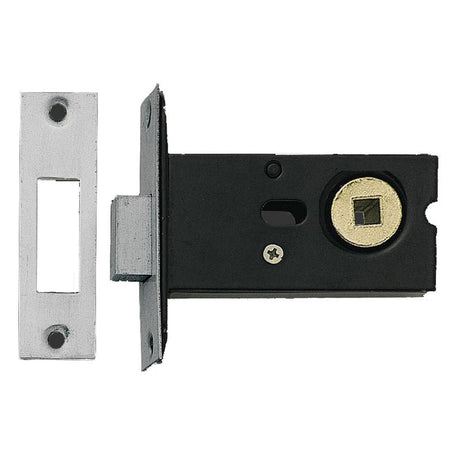 This is an image of a Frelan - 76mm SSS Bathroom deadbolt (8mm spindle) that is availble to order from T.H Wiggans Architectural Ironmongery in Kendal in Kendal.