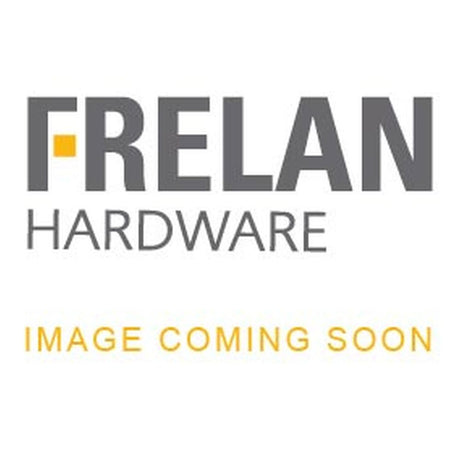 This is an image of a Frelan - 76mm EB Bathroom lock square forend & radiused strike plate that is availble to order from T.H Wiggans Architectural Ironmongery in Kendal.