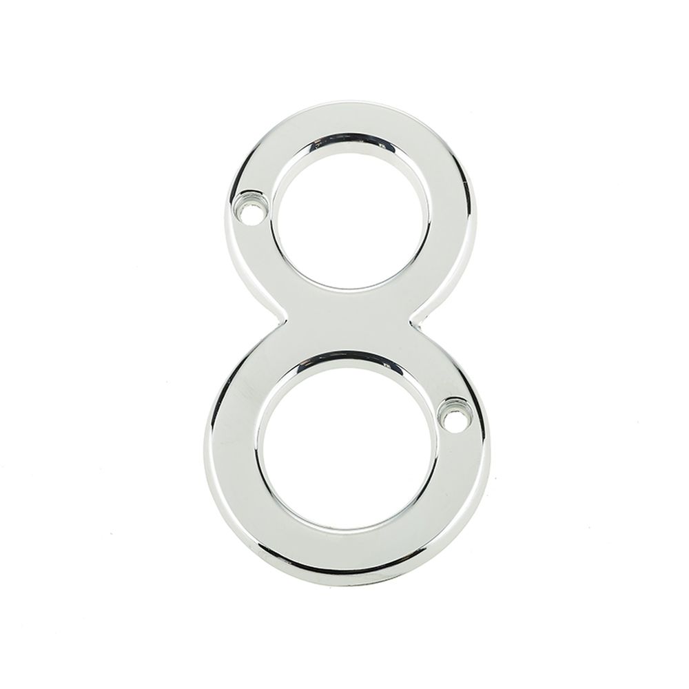 This is an image showing the Frelan - 75mm PC Screwfix numeral 8 available to order from T.H. Wiggans Ironmongery in Kendal