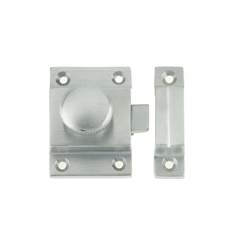 This is an image showing the Frelan - Cabinet Catch - Satin Chrome available to order from T.H. Wiggans Ironmongery in Kendal