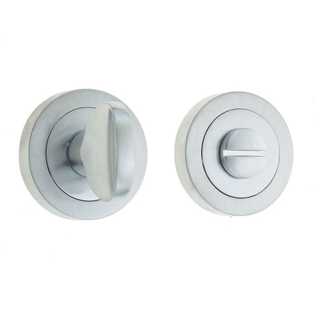This is an image of Frelan - Bathroom Turn & Release without Indicator - Satin Chrome available to order from T.H Wiggans Architectural Ironmongery in Kendal, quick delivery and discounted prices.