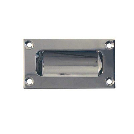 This is an image of Frelan - 89x42mm Flush Pull - Polished Chrome available to order from T.H Wiggans Architectural Ironmongery in Kendal, quick delivery and discounted prices.