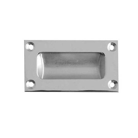 This is an image of Frelan - 89x42mm Flush Pull - Satin Chrome available to order from T.H Wiggans Architectural Ironmongery in Kendal, quick delivery and discounted prices.