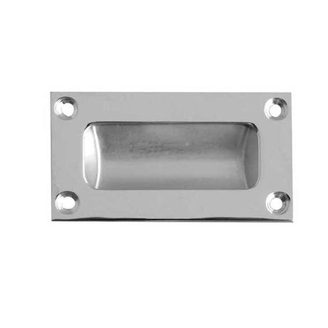 This is an image of Frelan - 102x45mm Flush Pull - Satin Chrome available to order from T.H Wiggans Architectural Ironmongery in Kendal, quick delivery and discounted prices.