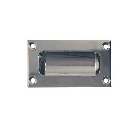 This is an image of Frelan - 75x40mm Flush Pull - Polished Chrome available to order from T.H Wiggans Architectural Ironmongery in Kendal, quick delivery and discounted prices.