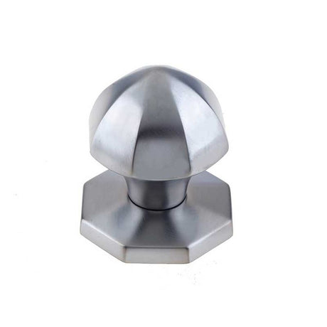 This is an image of Frelan - Bayswater Centre Door Knob - Satin Chrome available to order from T.H Wiggans Architectural Ironmongery in Kendal, quick delivery and discounted prices.