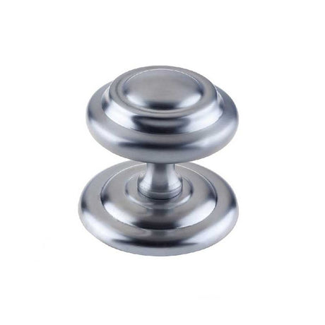 This is an image of Frelan - Sloane Centre Door Knob - Satin Chrome available to order from T.H Wiggans Architectural Ironmongery in Kendal, quick delivery and discounted prices.