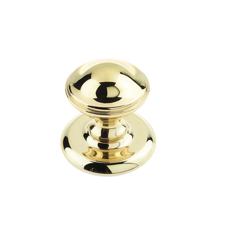 This is an image of Frelan - Belgravia Centre Door Knob - Polished Brass available to order from T.H Wiggans Architectural Ironmongery in Kendal, quick delivery and discounted prices.