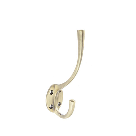 This is an image of a Frelan - Hat & Coat Hook - Antique Brass that is availble to order from T.H Wiggans Architectural Ironmongery in Kendal in Kendal.
