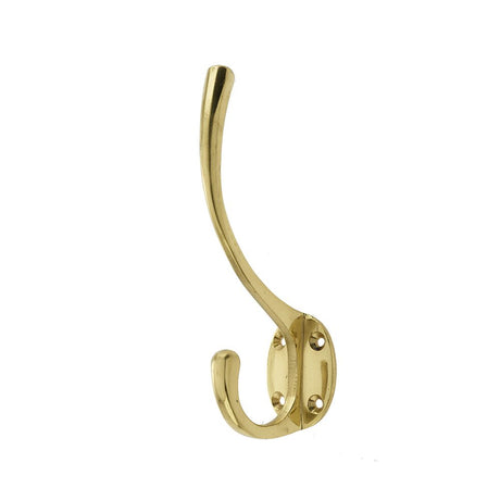 This is an image of a Frelan - Hat & Coat Hook - Polished Brass that is availble to order from T.H Wiggans Architectural Ironmongery in Kendal in Kendal.