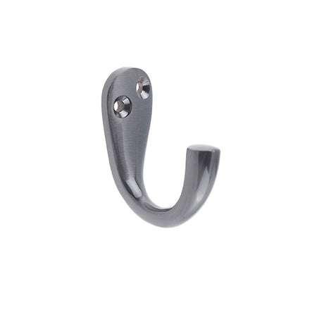 This is an image of a Frelan - Single Robe Hook - Dark Bronze that is availble to order from T.H Wiggans Architectural Ironmongery in Kendal in Kendal.