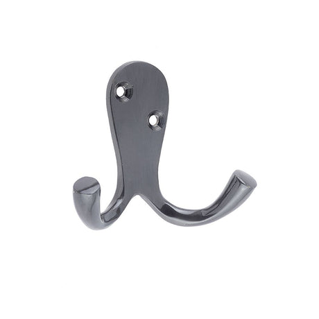 This is an image showing the Frelan - Double Robe Hook - Dark Bronze available to order from T.H. Wiggans Ironmongery in Kendal