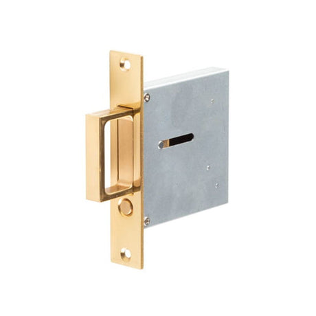 This is an image of Burlington - PB Sliding Edge Flush Handle available to order from T.H Wiggans Architectural Ironmongery in Kendal, quick delivery and discounted prices.